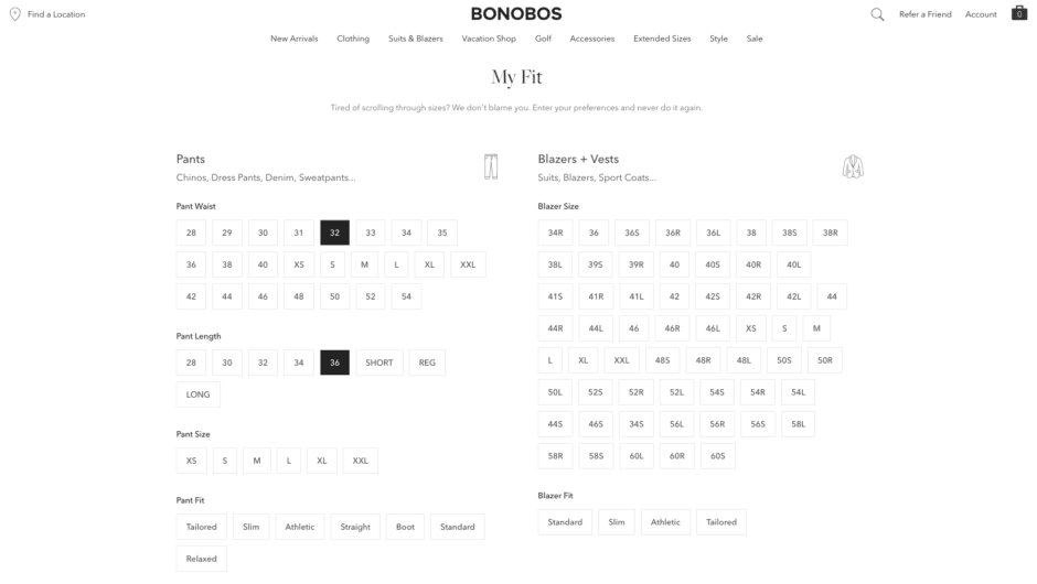 Bonobosのプロフィールページ