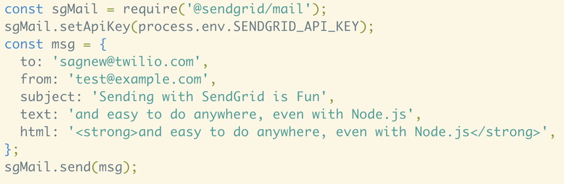 JavaScript/Node.jsからSendGridを使ってメールを送信する方法