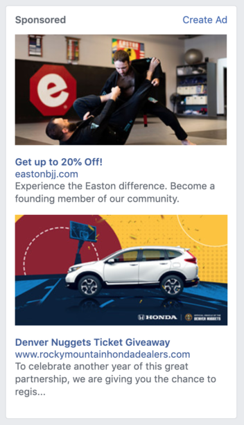 Easton Training CenterのFacebook広告