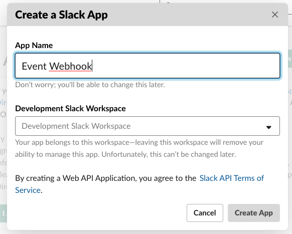 Cleate a Slack App