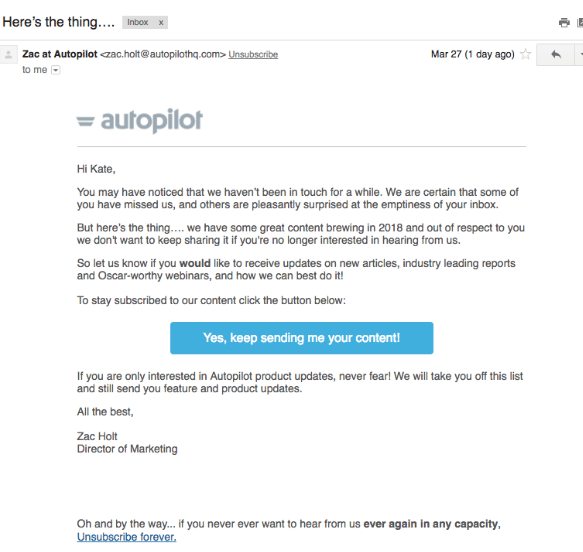 Autopilot（現Ortto）のメール