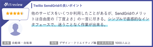 Twilio SendGridのレビュー：直感的にビジュアルを確認しながらメールマガジンの作成が可能