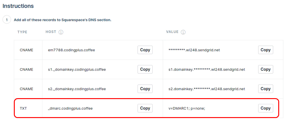 送信ドメイン認証（Domain Authentication）の設定