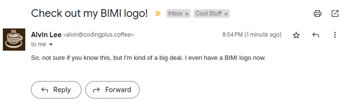 GmailのBIMI表示例