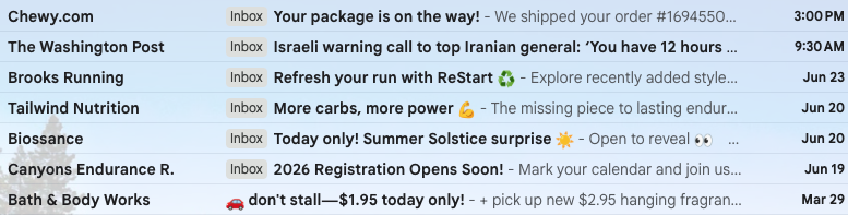 特定条件のメールの検索