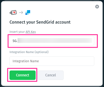 APIキーを貼り付けて接続