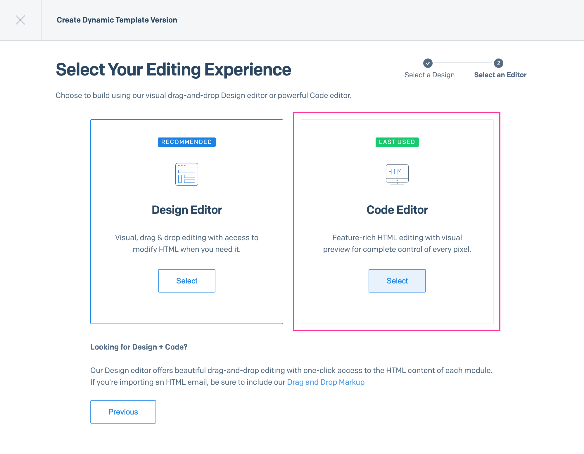 コードエディタを選択