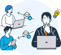 受信者の反応の把握による改善のイメージ画像